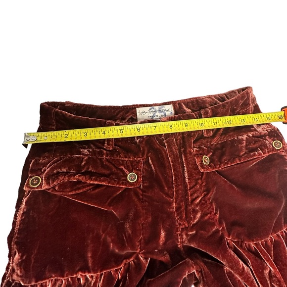 Last Chance NWOT Free People Lotus Crushed Velvet Balloon Pants in Rusty Wine 25 - Picture 9 of 16